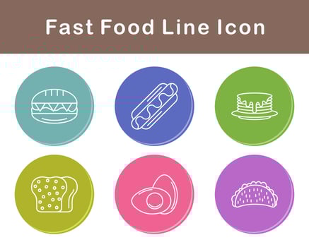 Fast Food Vector Icon Set