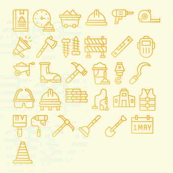 labour icon pack for free download vector