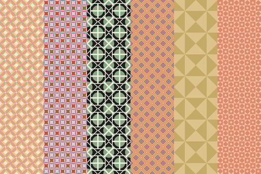 Modern seamless set of pattern, fashion style. Digital technology backdrop. vector
