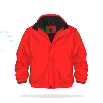 waterproof jacket template vector illustration