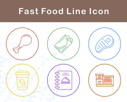 Fast Food Vector Icon Set