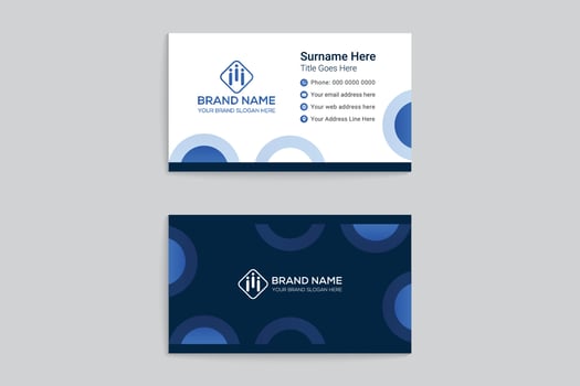 Geometric business card design template vector