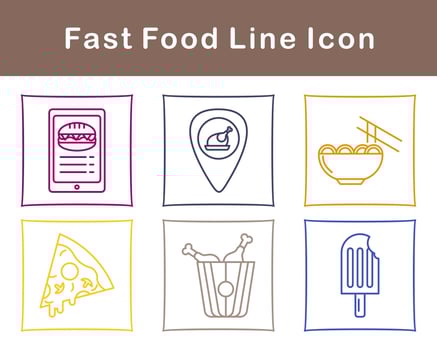 Fast Food Vector Icon Set