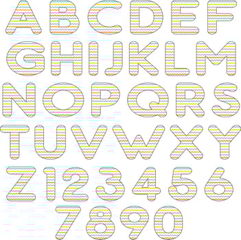 Easter colors zig zag pattern alphabet vector