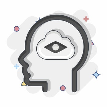 Icon Dreams. related to Psychology Personality symbol. simple design editable. simple illustration vector