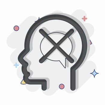 Icon Intolerance. related to Psychology Personality symbol. simple design editable. simple illustration vector