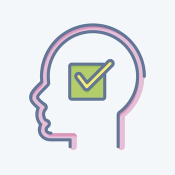 Icon Convictions. related to Psychology Personality symbol. simple design editable. simple illustration vector
