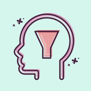 Icon Conscience. related to Psychology Personality symbol. simple design editable. simple illustration vector