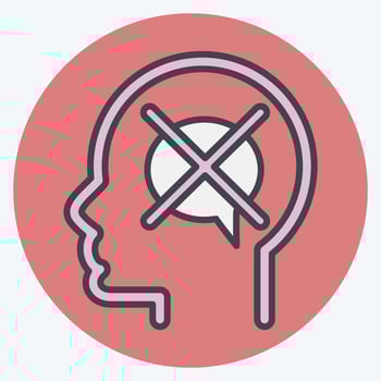 Icon Intolerance. related to Psychology Personality symbol. simple design editable. simple illustration vector