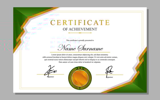 certificate design simple modern a4 luxury vector