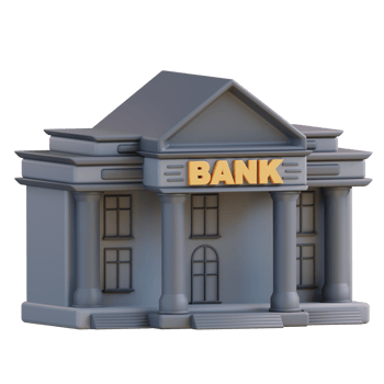 3d Illustration of a bank building png