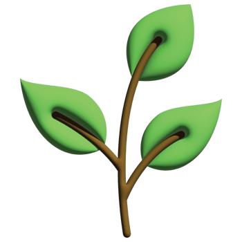 3D illustration leaf in nature set png