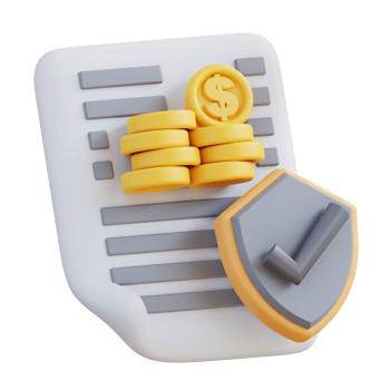 3d Illustration of security of financial document png