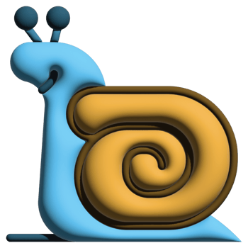 3D illustration snail in nature set png