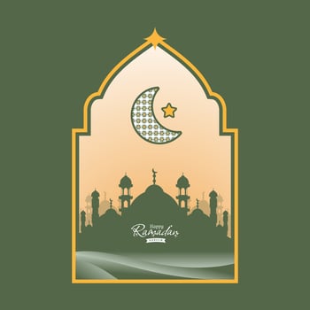 Ramadan kareem greeting vector illustration design