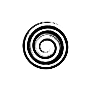 Black enso zen circle on white background. Vector illustration