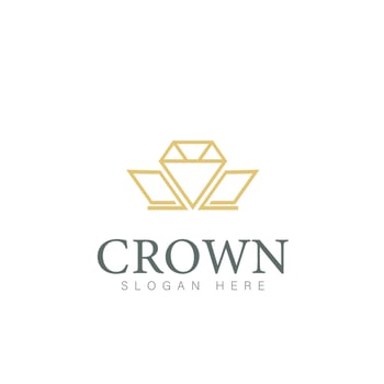 Modern Crown Logo Template. Crown icon Luxury Design Vector