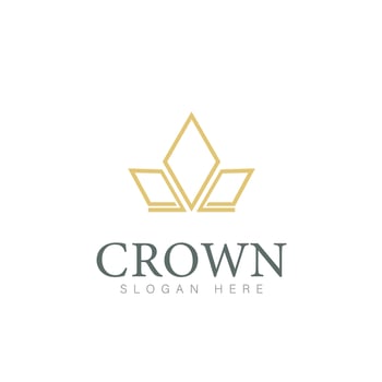 Modern Crown Logo Template. Crown icon Luxury Design Vector