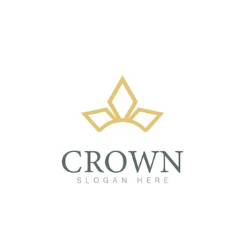 Modern Crown Logo Template. Crown icon Luxury Design Vector