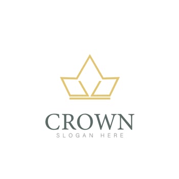 Modern Crown Logo Template. Crown icon Luxury Design Vector