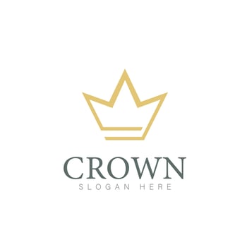 Modern Crown Logo Template. Crown icon Luxury Design Vector