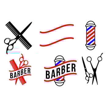 barbershop logo design project vector