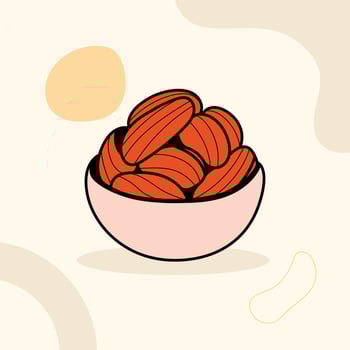 Vector Illustration of Date fruits cartoon flat icon isolated on a blue background for Islamic religion festival Ramadan Kareem fasting