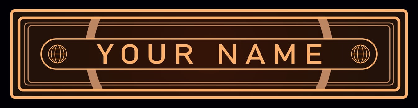 luxury Name Plate vector