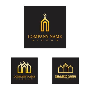 Ramadhan kareem poster banner islamic wallpaper mousque logo icon flat design vector
