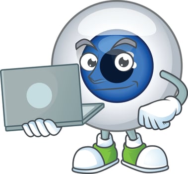Human eye ball Cartoon character vector