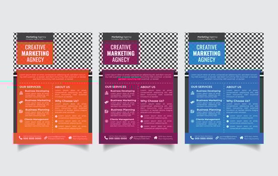 Digital Marketing Agency Flyer, Grow your Business Flyer, Business marketing Flyer, A4 Size, Editable. vector