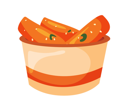 Delicious Tteokbokki Korean Spicy Rice Cake illustration png