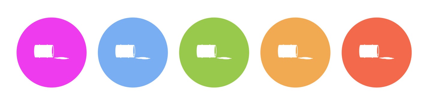 Multi colored flat icons on round backgrounds. disaster, fuel, oil, accident multicolor circle vector icon on white background