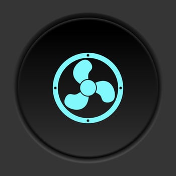 Dark button flat icons on round backgrounds. Building construction insurance dark circle vector icon on darken background
