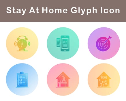 Stay At Home Vector Icon Set