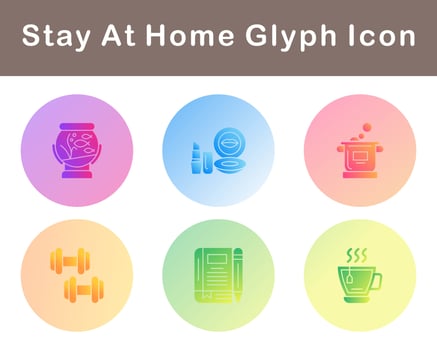 Stay At Home Vector Icon Set