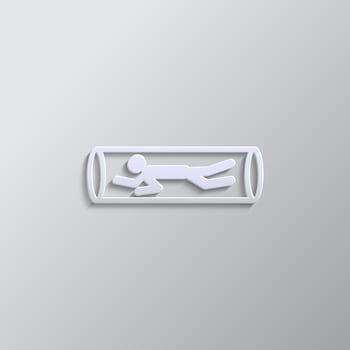 access, egress,jam paper style icon. Grey color vector background- Paper style vector icon.