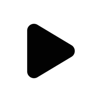 Play filled icon in transparent background, basic app and web UI bold line icon, EPS10 vector