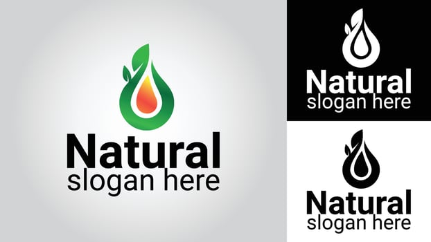 Natural Oil Business Vector Logo Template