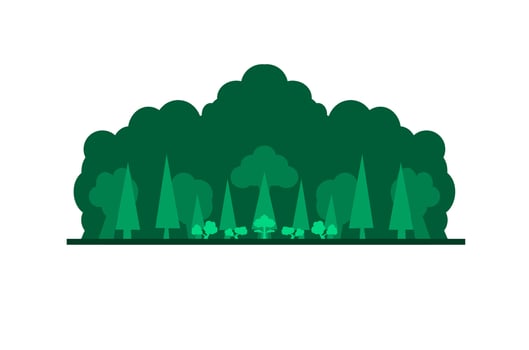 Forest design illustration, simple forest icon with elegant concept, perfect for celebrations world forest day vector