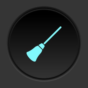 Dark button flat icons on round backgrounds. Building construction insurance dark circle vector icon on darken background