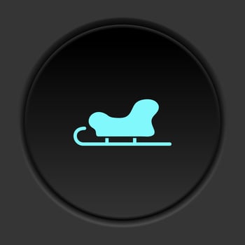 Dark button flat icons on round backgrounds. Building construction insurance dark circle vector icon on darken background