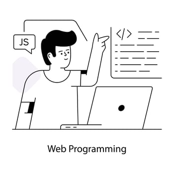 Trendy Web Programming vector