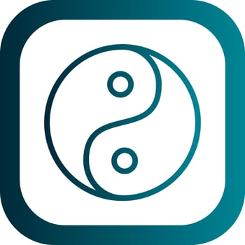 Yin Yang Vector Icon Design