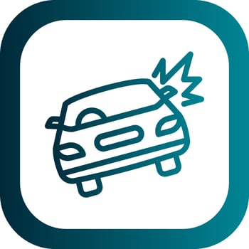 Car Crash Vector Icon Design