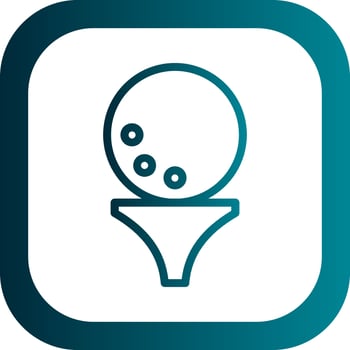 Golf Ball Vector Icon Design