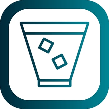 Glass Whiskey Vector Icon Design