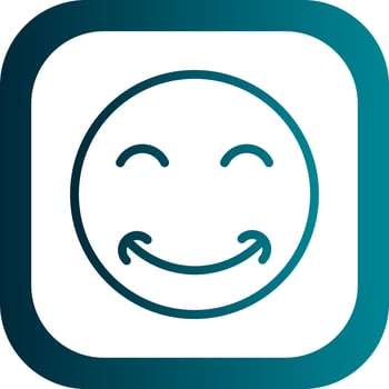 Grin Beam Vector Icon Design