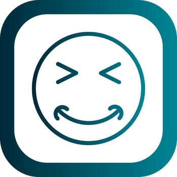 Grin Squint Vector Icon Design