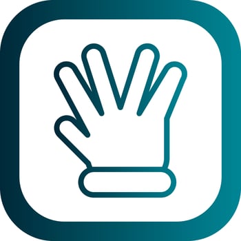 Hand Spock Vector Icon Design